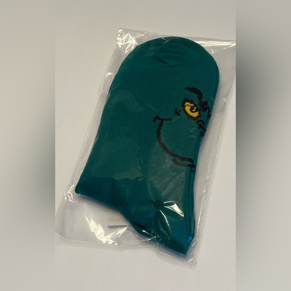 Christmas Holiday Grinch Themed Socks unisex Green nwt - Picture 3 of 3